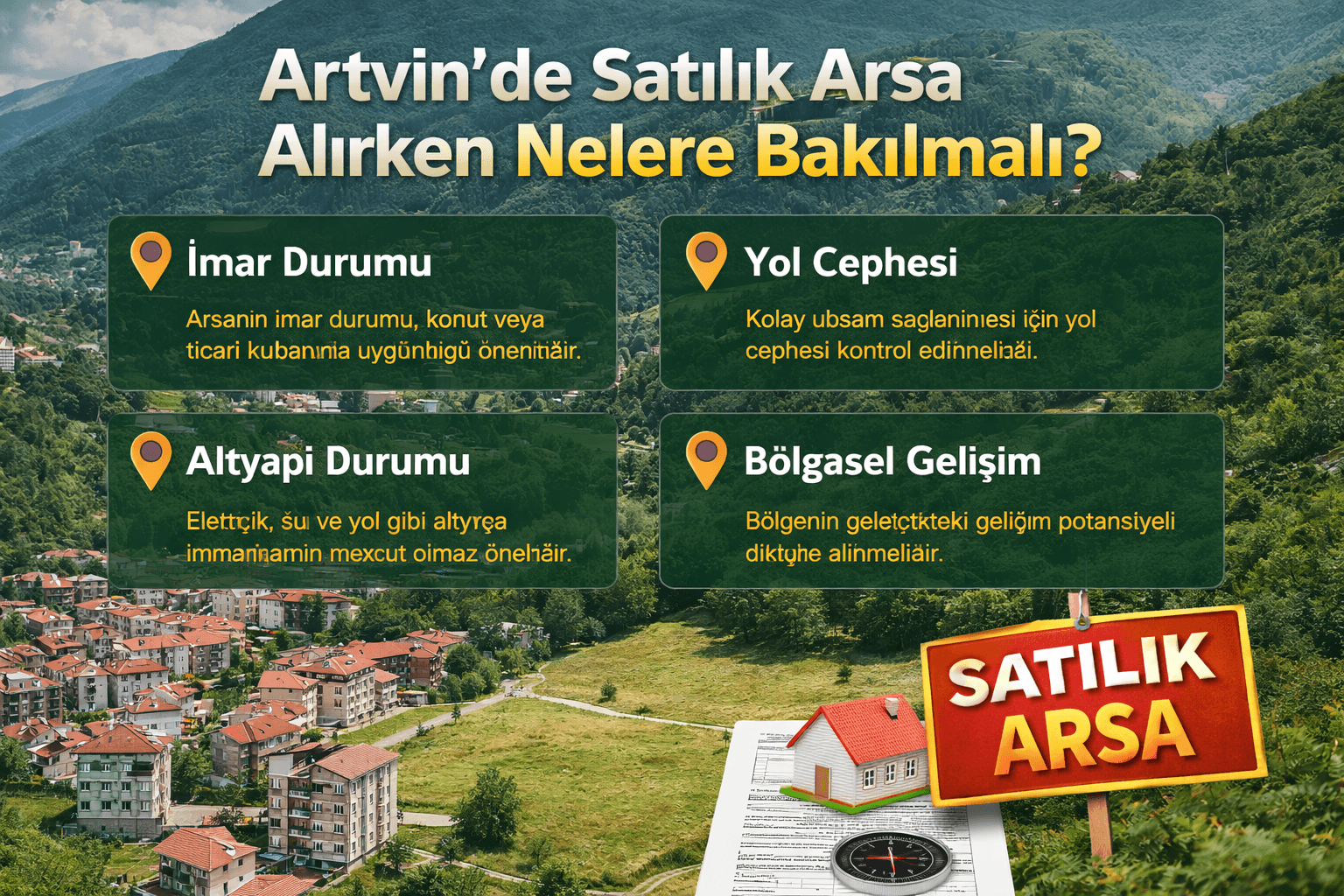 Artvin’de satılık arsa alırken nelere bakılmalı